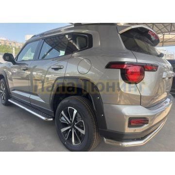 Защита заднего бампера угловая большая Папа Тюнинг d60 для Haval H7 2025-