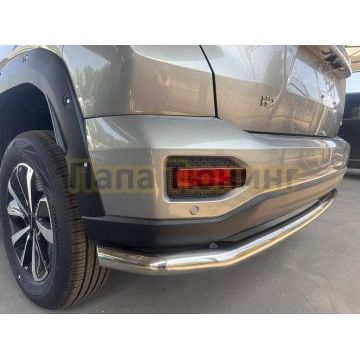 Защита заднего бампера угловая большая Папа Тюнинг d60 для Haval H7 2025-