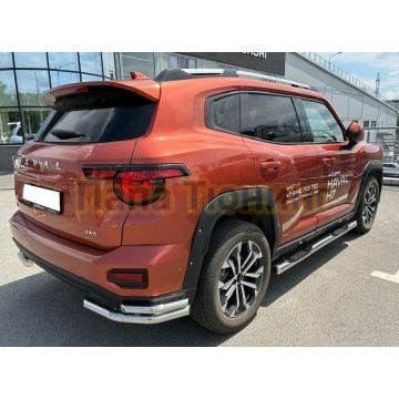 Защита заднего бампера  угловая двойная Папа Тюнинг d60/42 для Haval H7 2025-