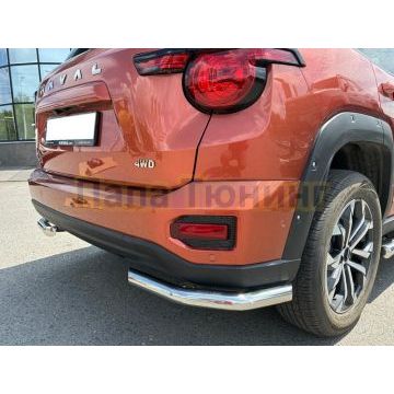 Защита заднего бампера  угловая Папа Тюнинг d60 для Haval H7 2025-