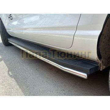 Защита штатного порога труба Папа Тюнинг d42 для Haval H5 2024-