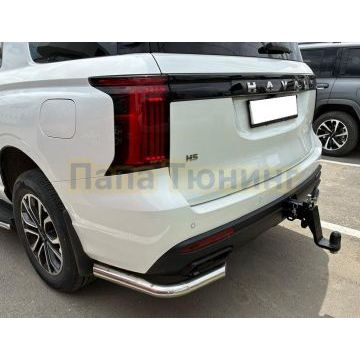 Защита заднего бампера угловая Папа Тюнинг d60 для Haval H5 2024-