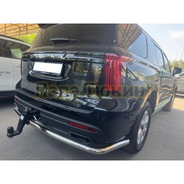 Защита заднего бампера угловая большая Папа Тюнинг d60 для Haval H5 2024-