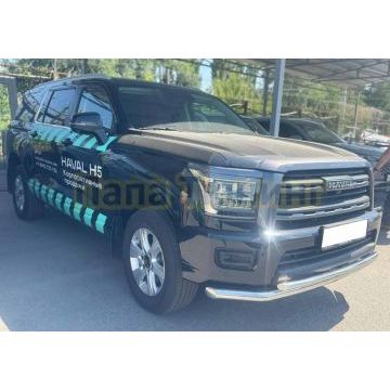 Защита переднего бампера двойная Папа Тюнинг d60/42 для Haval H5 2024-