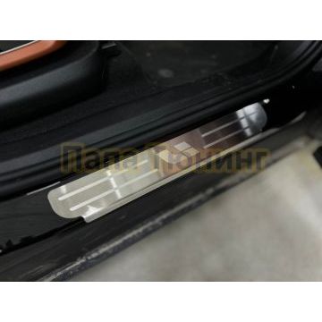 Накладки на пороги (лист шлифованный надпись Li) 4шт ТСС для Lixiang L9 2025-