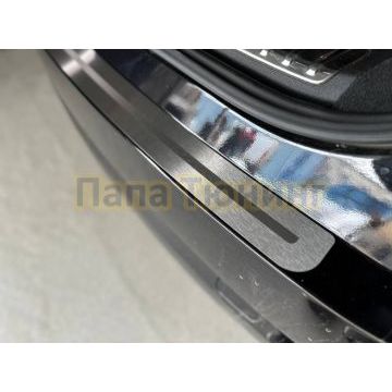 Накладка на задний бампер широкая (лист шлифованный надпись Li) ТСС для Lixiang L9 2025-