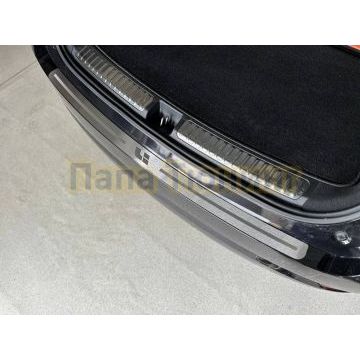 Накладка на задний бампер широкая (лист шлифованный надпись Li) ТСС для Lixiang L9 2025-