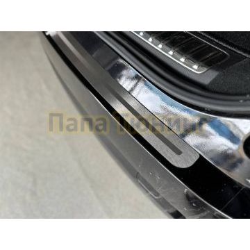 Накладка на задний бампер узкая (лист шлифованный надпись Li) ТСС для Lixiang L9 2025-