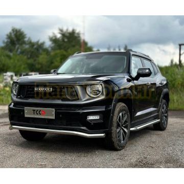 Пороги с площадкой 60,3 мм ТСС для Haval H7 2024-