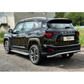 Защита задняя 60,3 мм ТСС для Haval H7 2024-