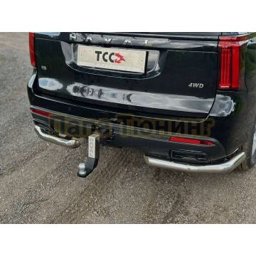 Защита задняя (уголки) 76,1 мм ТСС для Haval H5 2024-