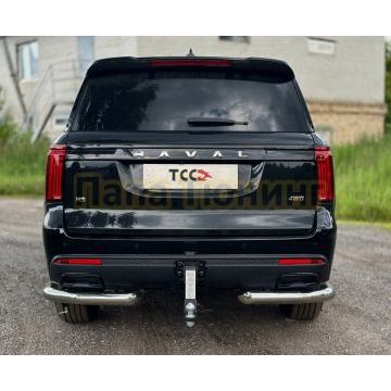 Защита задняя (уголки) 76,1 мм ТСС для Haval H5 2024-