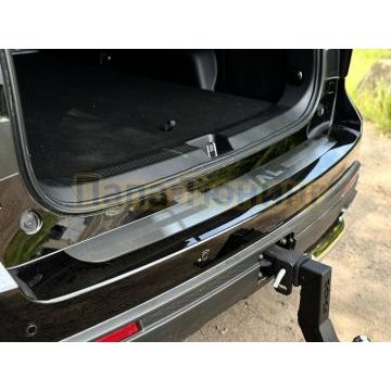 Накладка на задний бампер (лист шлифованный надпись H5) ТСС для Haval H5 2024-