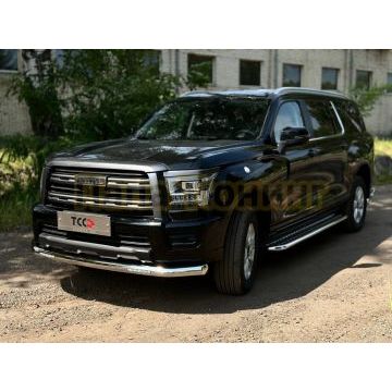 Защита передняя нижняя (с ДХО) 76,1 мм ТСС для Haval H5 2024-