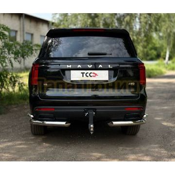 Защита задняя (уголки двойные) 76,1/42,4 мм ТСС для Haval H5 2024-