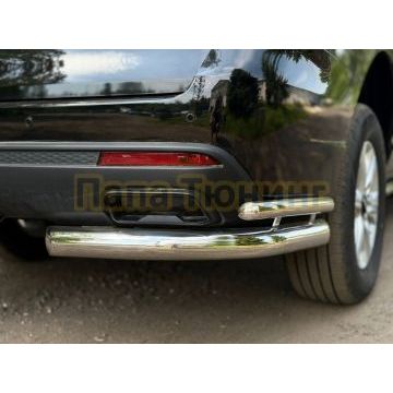 Защита задняя (уголки двойные) 76,1/42,4 мм ТСС для Haval H5 2024-
