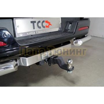 Фаркоп (надпись POER, шар E нерж.) ТСС для Great Wall POER 2021-2024 / 2025-