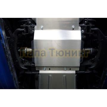 Защита переднего моста (алюминий) 4мм ТСС для Great Wall POER 2021-2024 / 2025-