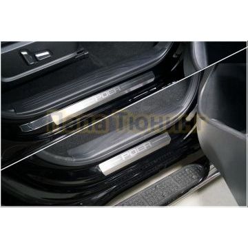 Накладки на пластиковые пороги (лист шлифованный надпись POER) 4шт ТСС для Great Wall POER 2021-2024 / 2025-