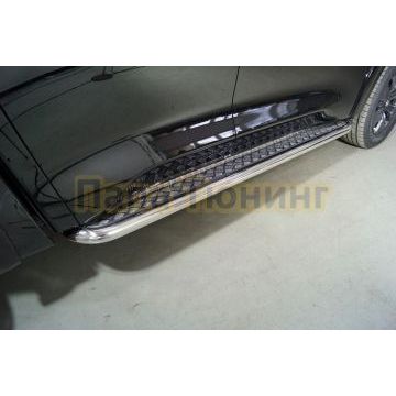 Пороги с площадкой 60,3 мм ТСС для Great Wall POER 2021-2024 / 2025- Пороги с площадкой 60,3 мм ТСС для Great Wall POER 2021-2024 / 2025-