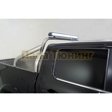 Защита кузова 75х42 со светодиодной фарой ТСС для Great Wall POER 2021-2024 / 2025-