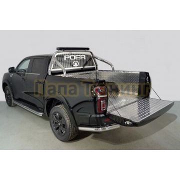 Защита кузова и заднего стекла 75х42 мм со светодиодной фарой ТСС для Great Wall POER 2021-2024 / 2025-