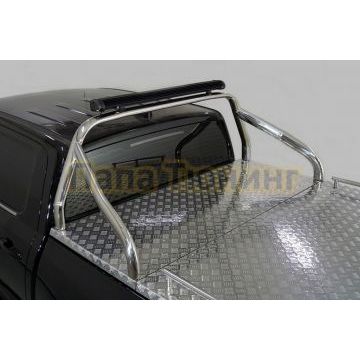 Защита кузова (для крышки) 75х42 мм со светодиодной фарой ТСС для Great Wall POER 2021-2024 / 2025-