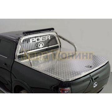 Защита кузова и заднего стекла (для крышки) 75х42 мм со светодиодной фарой ТСС для Great Wall POER 2021-2024 / 2025-