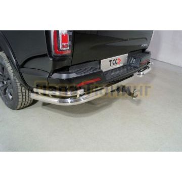 Защита задняя (уголки двойные) 76,1/42,4 мм ТСС для Great Wall POER 2021-2024 / 2025-