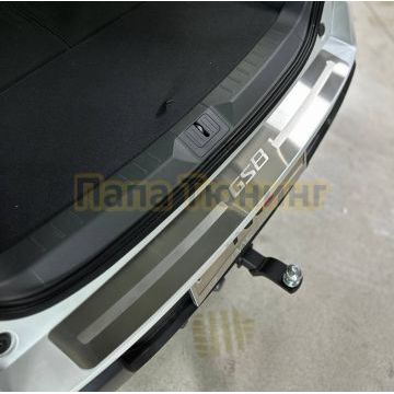 Накладка на задний бампер (лист шлифованный надпись GAC) ТСС для Gac GS8 2025-