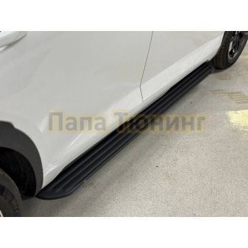 Пороги алюминиевые "Slim Line Black" 1920 мм ТСС для Gac GS8 2025-