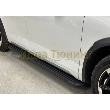 Пороги алюминиевые "Slim Line Black" 1920 мм ТСС для Gac GS8 2025-