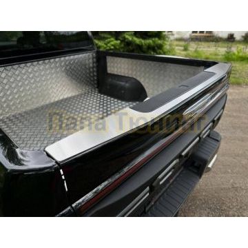 Накладка на задний борт кузова (лист шлиф) ТСС для Foton Tunland V7 2024-