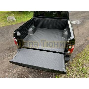 Защитный алюминиевый вкладыш в кузов автомобиля (комплект Black) ТСС для Foton Tunland V7 2024-