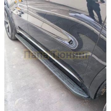 Пороги OEM Style черные для GAC GS8 2021-