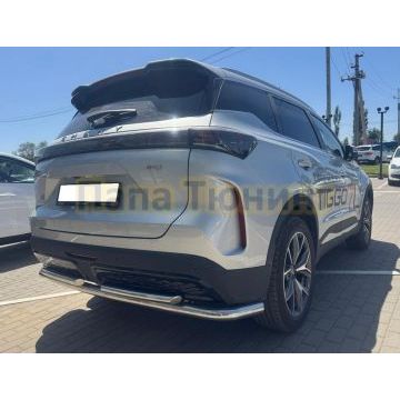 Защита заднего бампера угловая большая двойная Папа Тюнинг d60/42 для Chery Tiggo 7L 2025-