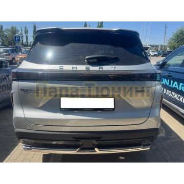 Защита заднего бампера двойная Папа Тюнинг d60/42 для Chery Tiggo 7L 2025-