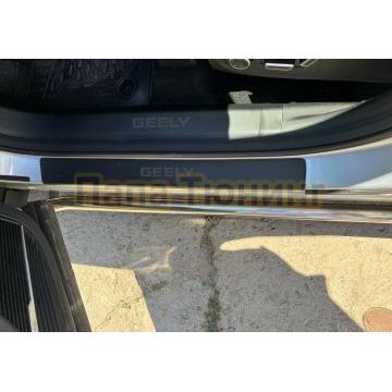 Защита штатного порога Папа Тюнинг d42 для Geely Atlas 2023-