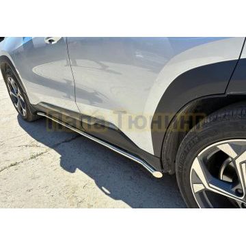 Защита штатного порога Папа Тюнинг d42 для Geely Atlas 2023-