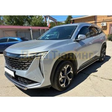 Защита переднего бампера  Папа Тюнинг d42 для Geely Atlas 2023-