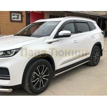 Защита штатного порога труба Папа Тюнинг d60 для XCITE X-Cross 8 2025-