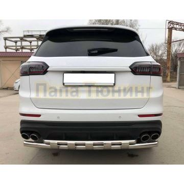 Защита заднего бампера двойная с перемычками Папа Тюнинг d60/42 для XCITE X-Cross 8 2025-