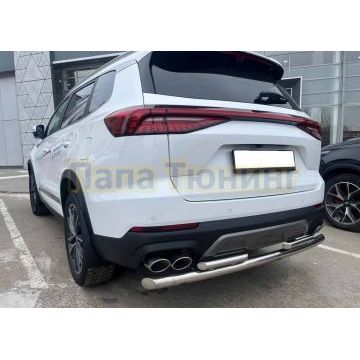 Защита заднего бампера двойная Папа Тюнинг d60/42 для XCITE X-Cross 8 2025-