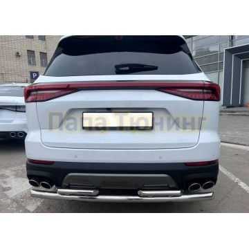 Защита заднего бампера двойная Папа Тюнинг d60/42 для XCITE X-Cross 8 2025-
