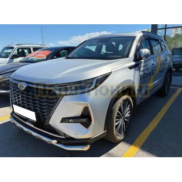 Защита переднего бампера двойная с перемычками Папа Тюнинг d60/42 для XCITE X-Cross 8 2025-