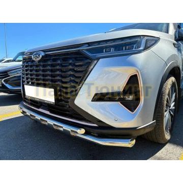 Защита переднего бампера двойная с перемычками Папа Тюнинг d60/42 для XCITE X-Cross 8 2025-