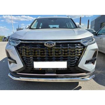 Защита переднего бампера двойная Папа Тюнинг d60/42 для XCITE X-Cross 8 2025-