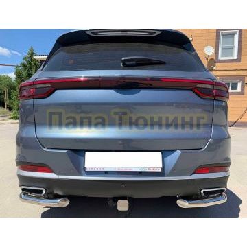 Защита заднего бампера угловая Папа Тюнинг d60 для XCITE X-Cross 7 2024-