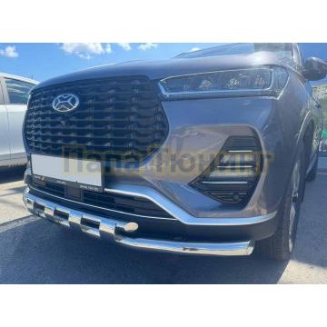 Защита переднего бампера двойная с перемычками Папа Тюнинг d60/42 для XCITE X-Cross 7 2024-