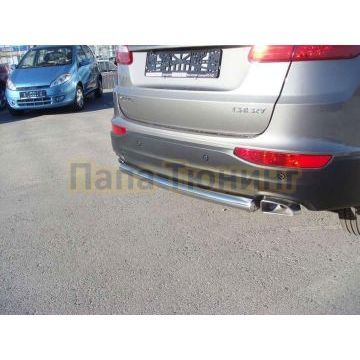 Защита заднего бампера d60 для Chery Tiggo 5 2014-2016